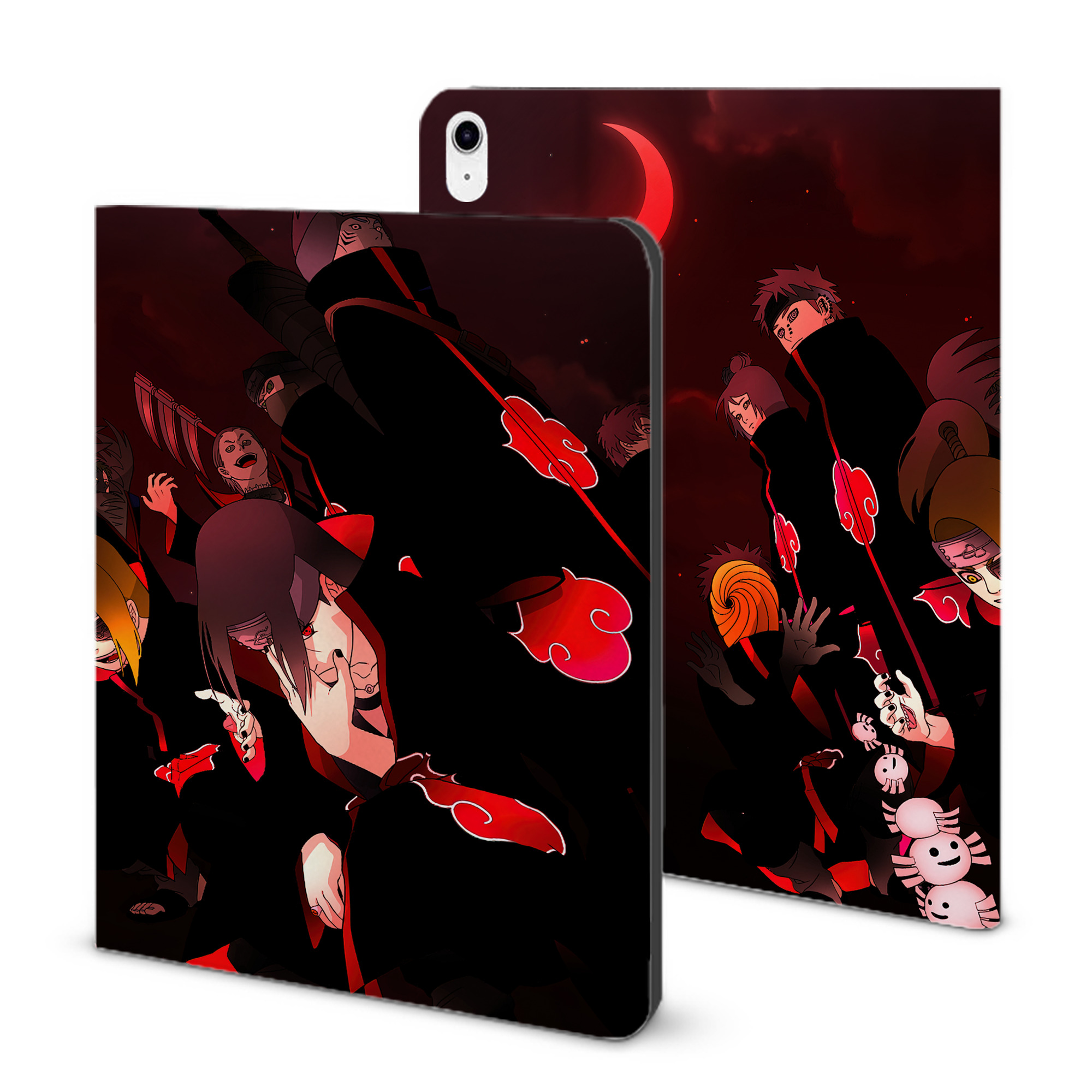 （画像用） NARUTO -ナルト- NARUTO -ナルト- 疾風伝 IPad ケース ブック型 PUレザー TPU 耐衝撃 軽量 薄型 ペン収納なし 全面保護 IPad 各モデル対応